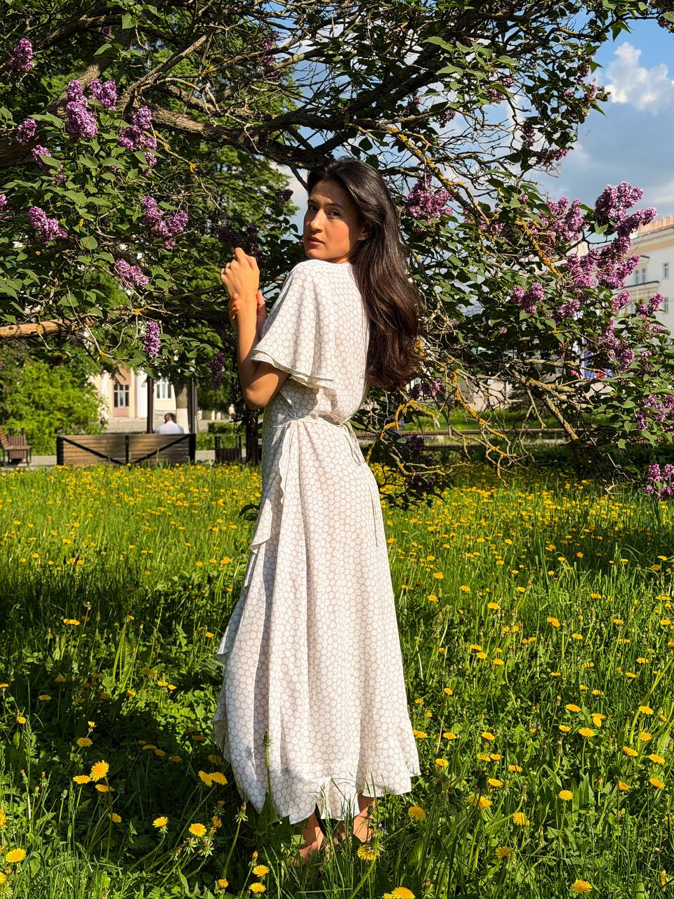 Платье на запах Романтичное из вискозы