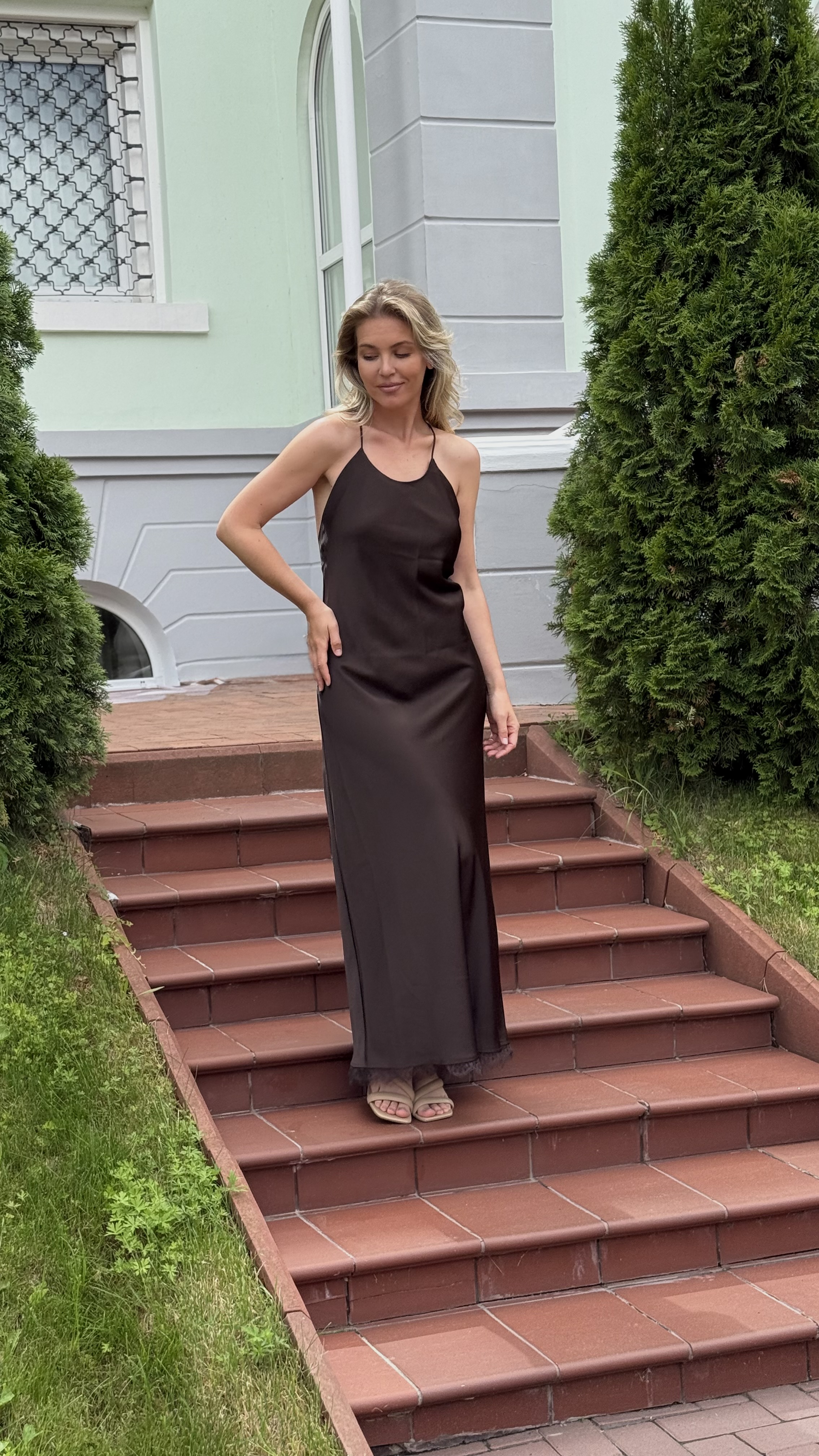 Платье сорочка на бретельках