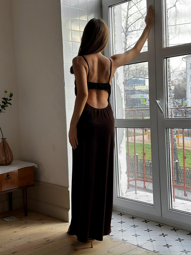 Платье Пэрис Бархат с кружевом